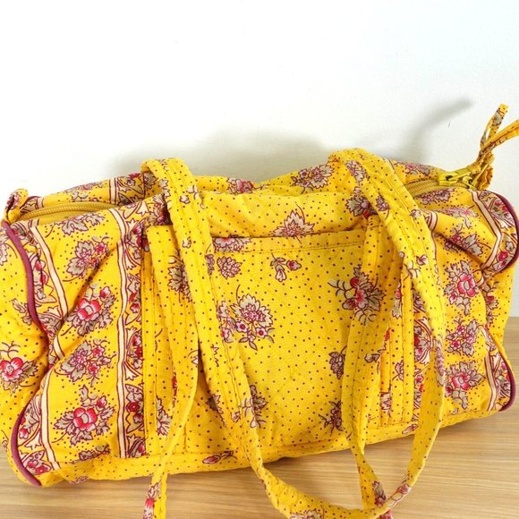 Floral Quilted Bag Women Shoulder Purse Duffel Cotton Swiss Dot VICTORIAN HEART - Picture 4 of 14